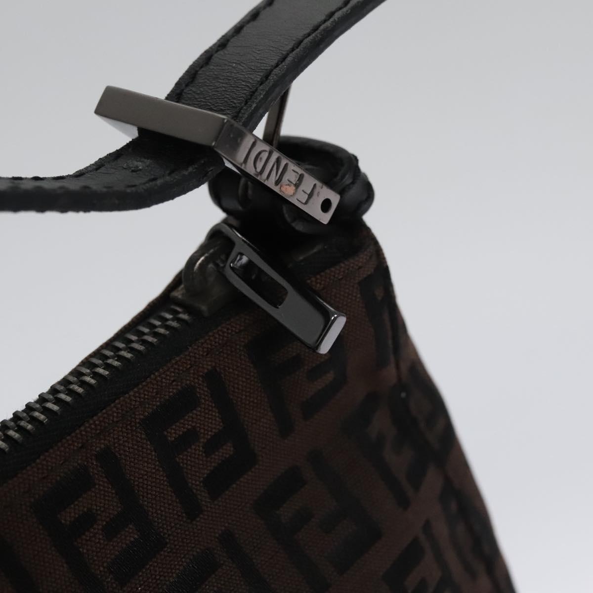 Fendi Zucchino Brown Canvas Clutch Bag (Pre-Owned)