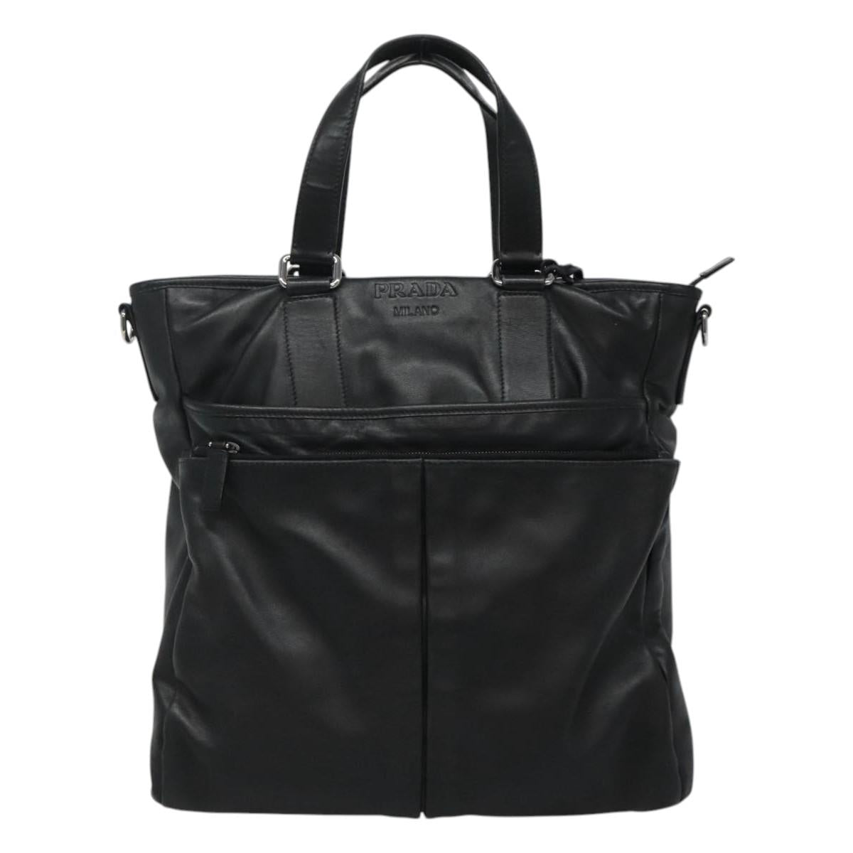 Prada Black Leather Tote Bag (Pre-Owned)