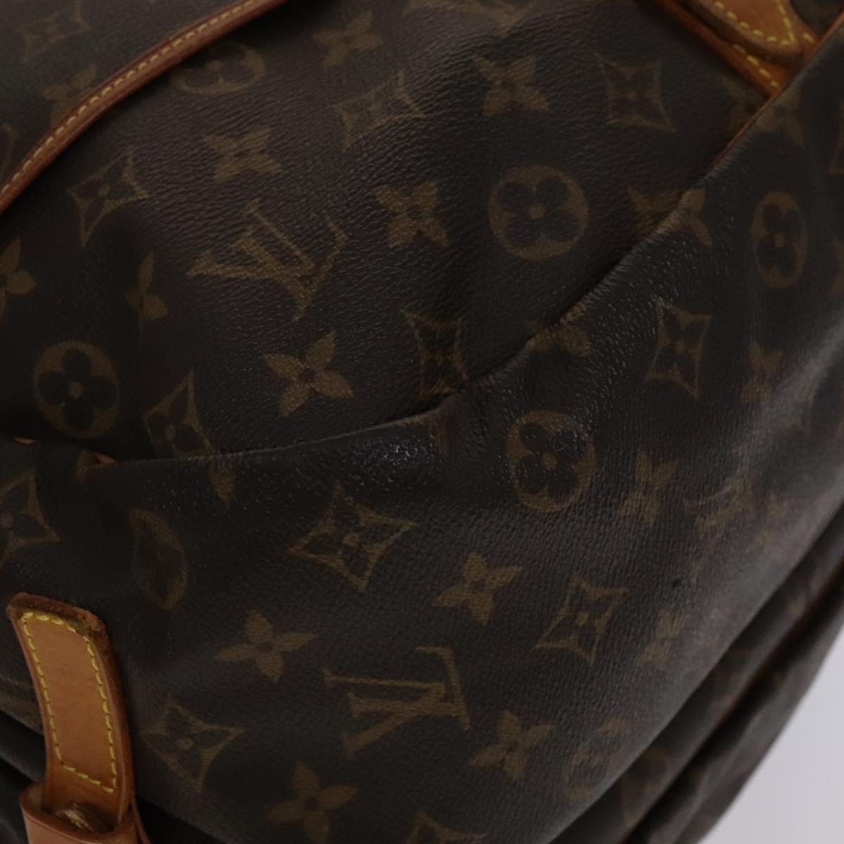 Louis Vuitton Saumur 35 Brown Canvas Shoulder Bag (Pre-Owned)
