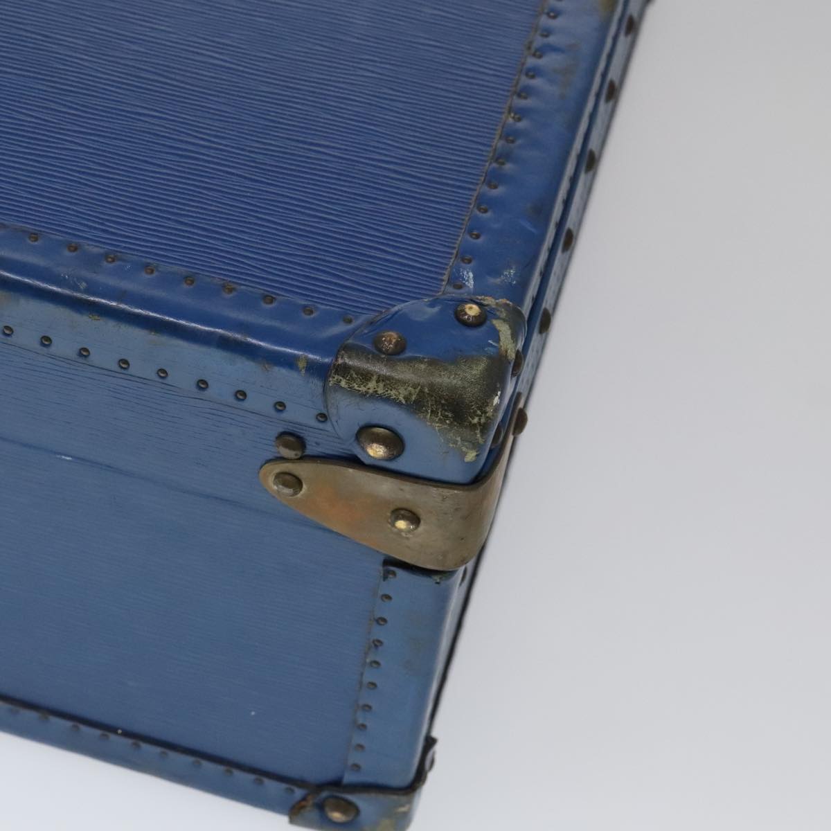 Louis Vuitton Trunk Blue Leather Travel Bag (Pre-Owned)
