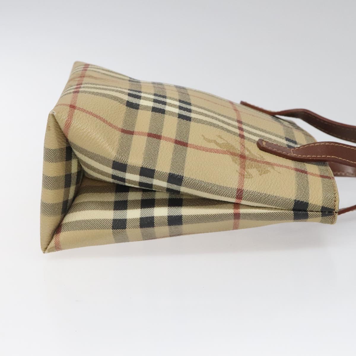Burberry Haymarket Beige Canvas Handbag (Pre-Owned)