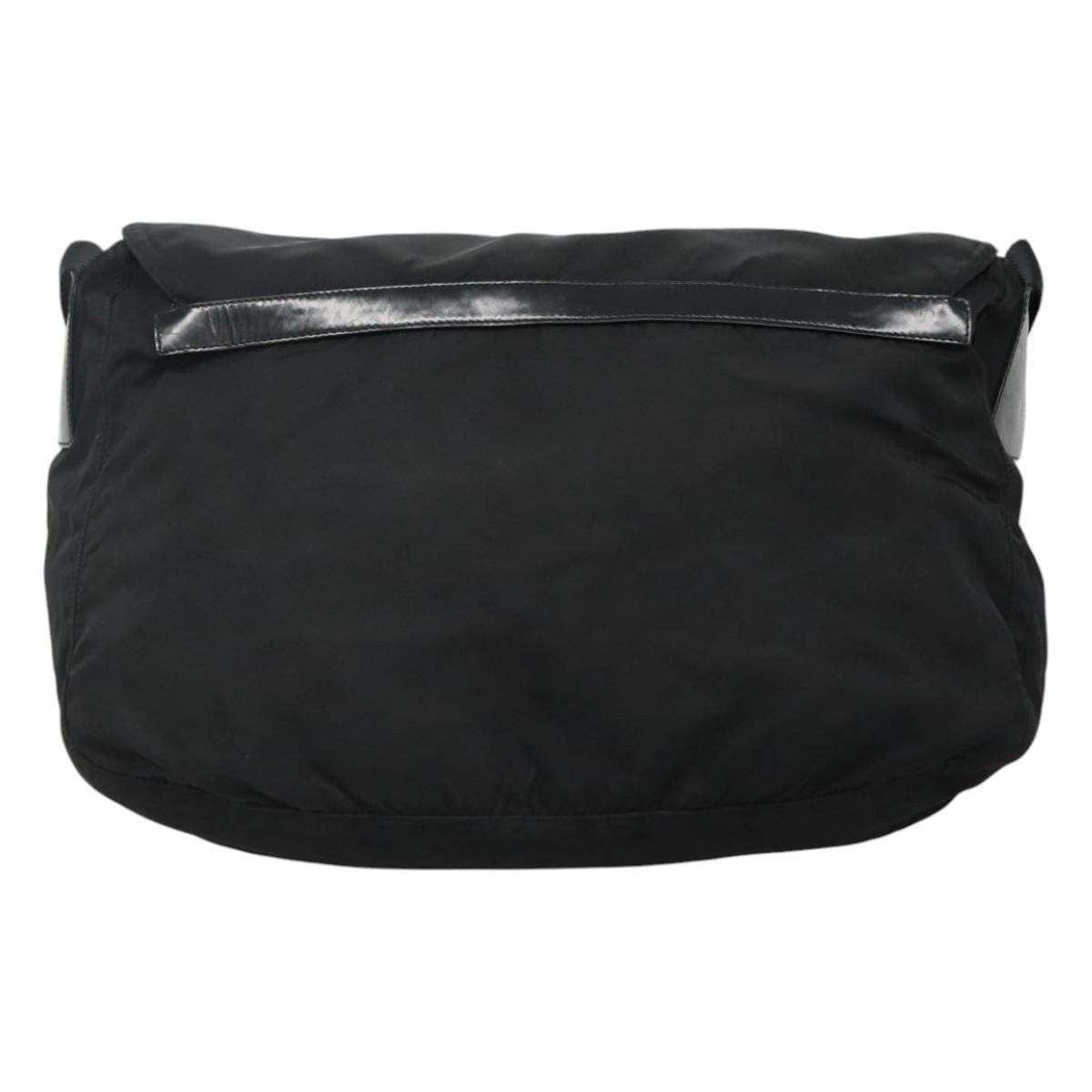 Prada Vela Black Synthetic Shoulder Bag (Pre-Owned)