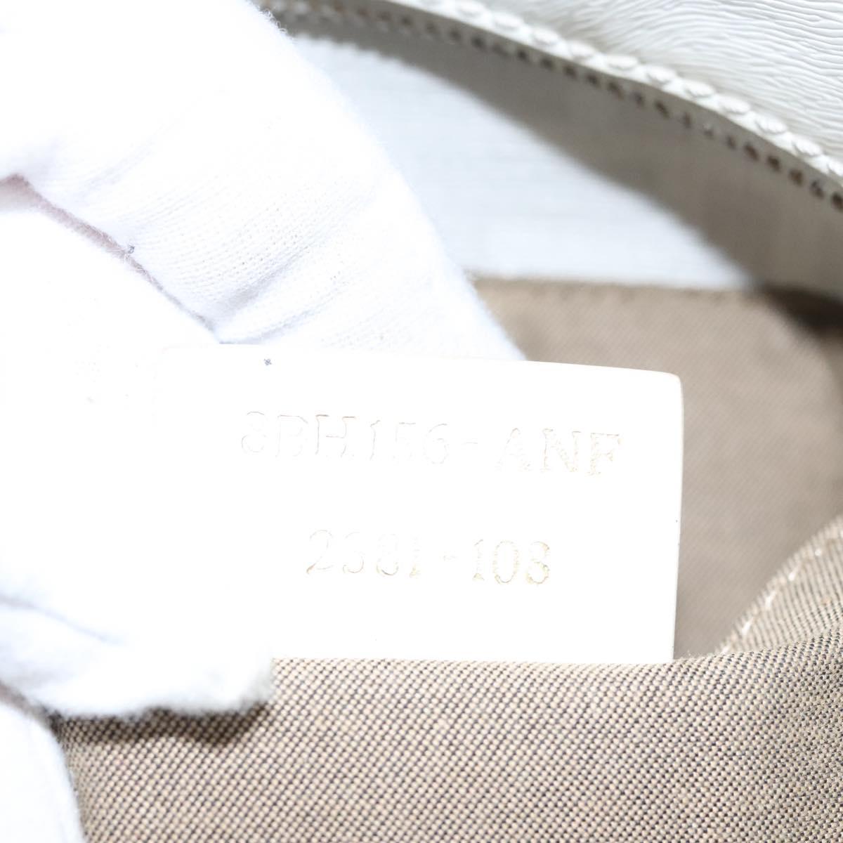Fendi Zucca White Canvas Handbag (Pre-Owned)