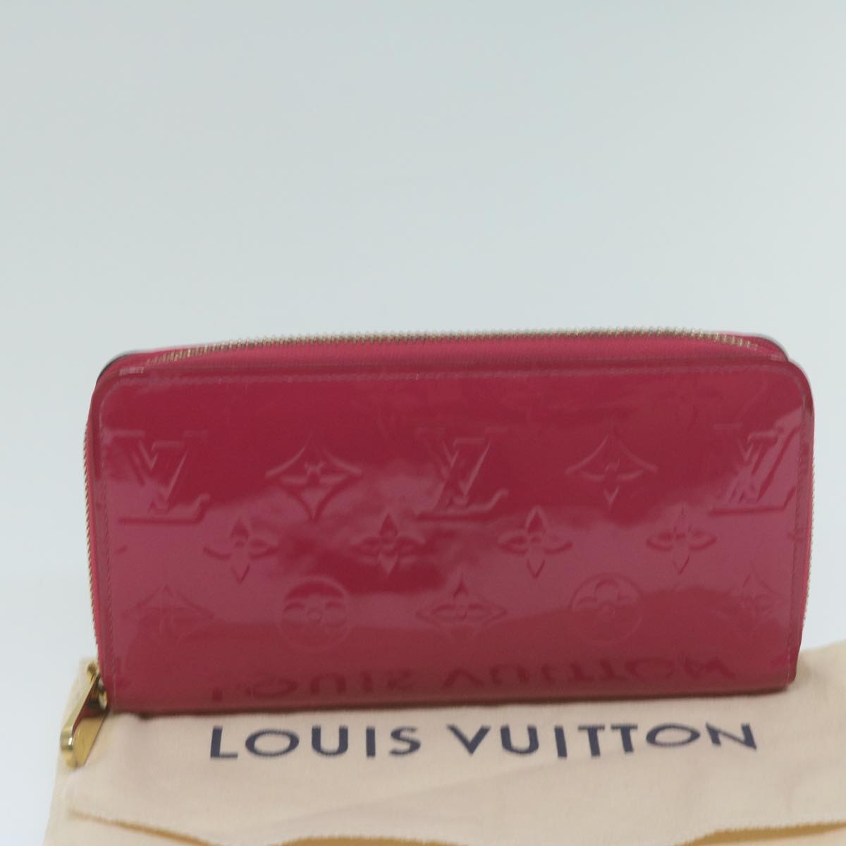 Louis Vuitton Zippy Wallet Pink Patent Leather Wallet (Pre-Owned)