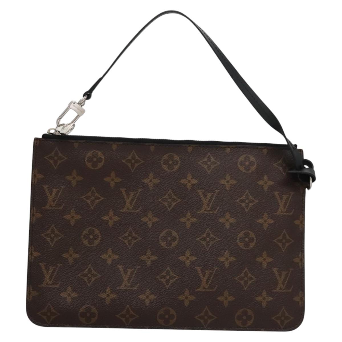 Louis Vuitton Macassar Brown Canvas Clutch Bag (Pre-Owned)