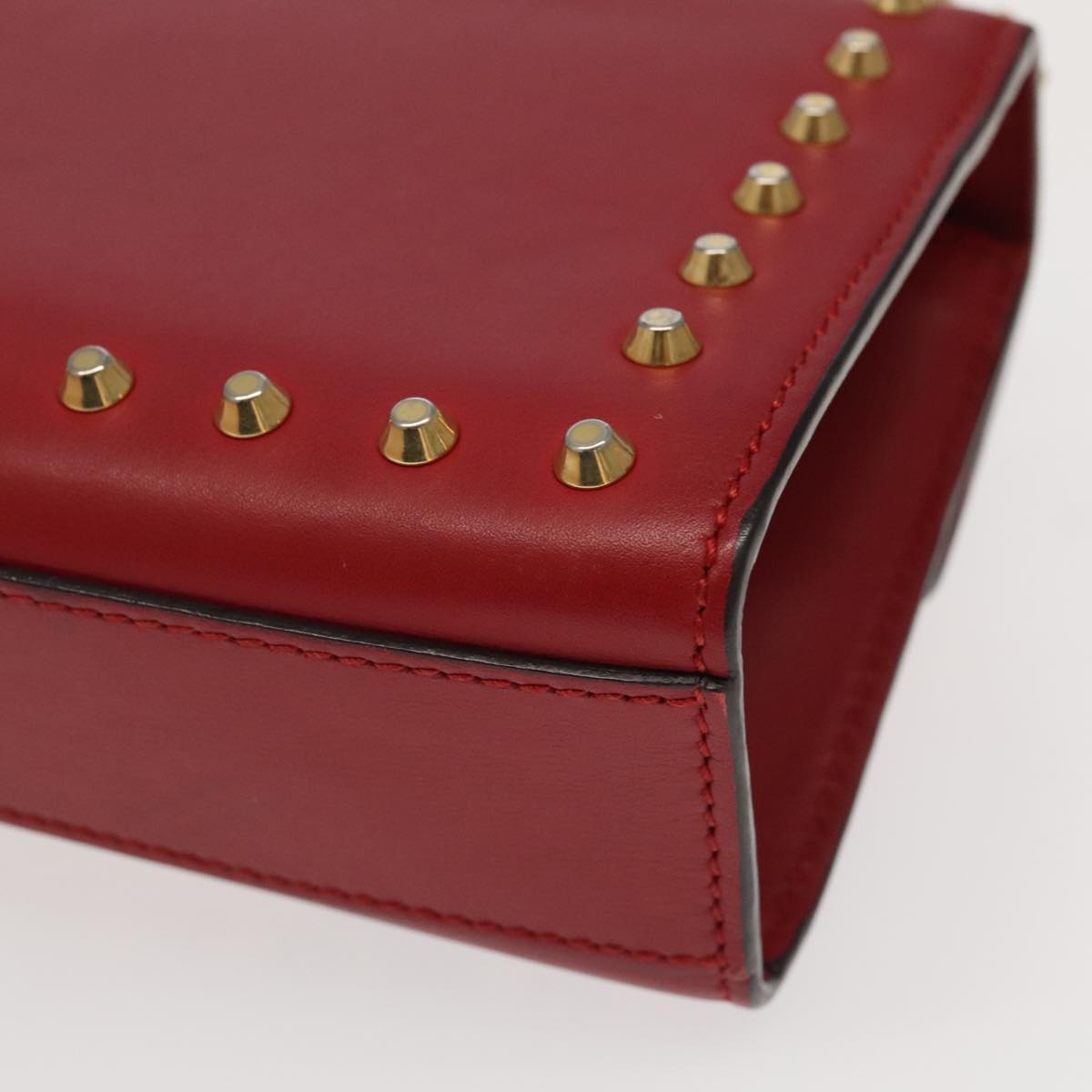 Gucci Padlock Red Leather Shoulder Bag (Pre-Owned)
