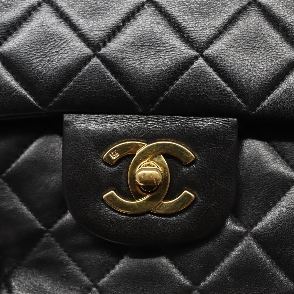Chanel Timeless Black Leather Shoulder Bag (Pre-Owned)