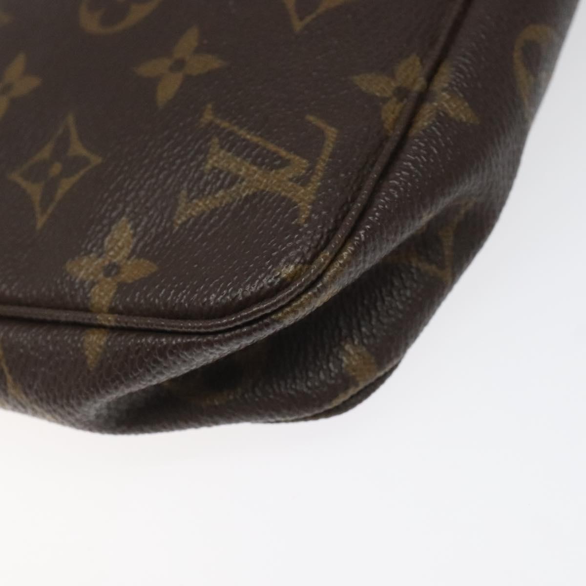 Louis Vuitton Pochette Accessoire Brown Canvas Clutch Bag (Pre-Owned)