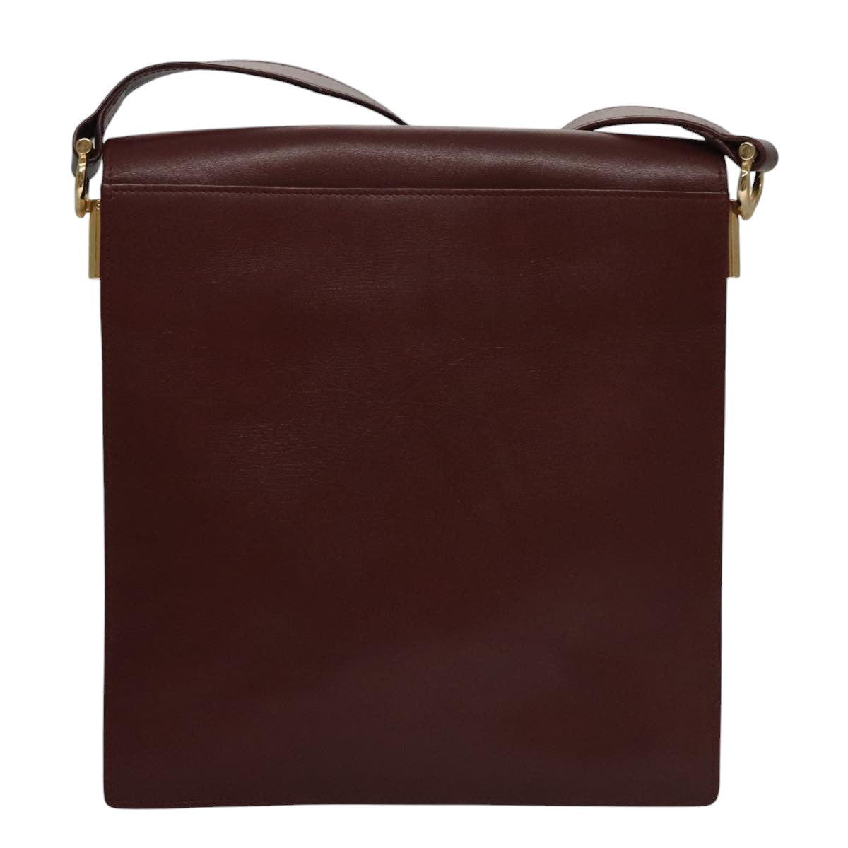 Cartier Must De Cartier Burgundy Leather Shoulder Bag (Pre-Owned)