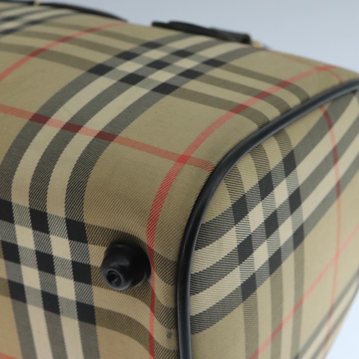 Burberry Nova Check Beige Canvas Travel Bag (Pre-Owned)
