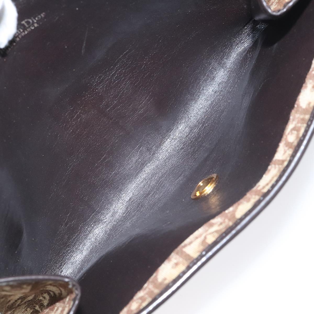 Dior Trotter Brown Canvas Shoulder Bag (Pre-Owned)