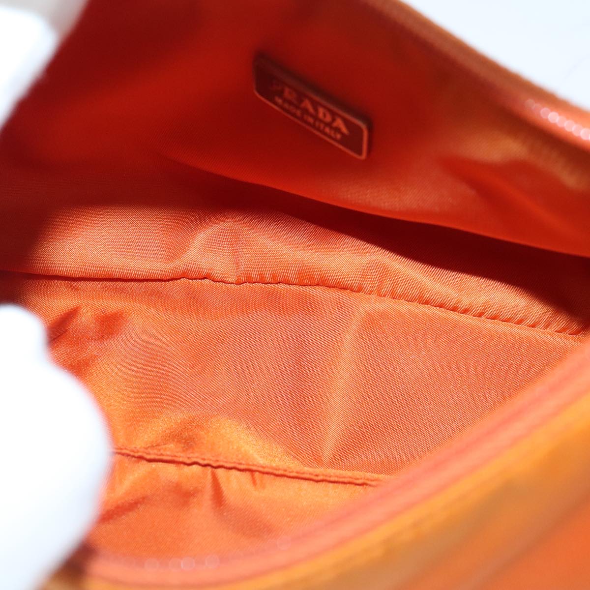 Prada Tessuto Orange Synthetic Handbag (Pre-Owned)