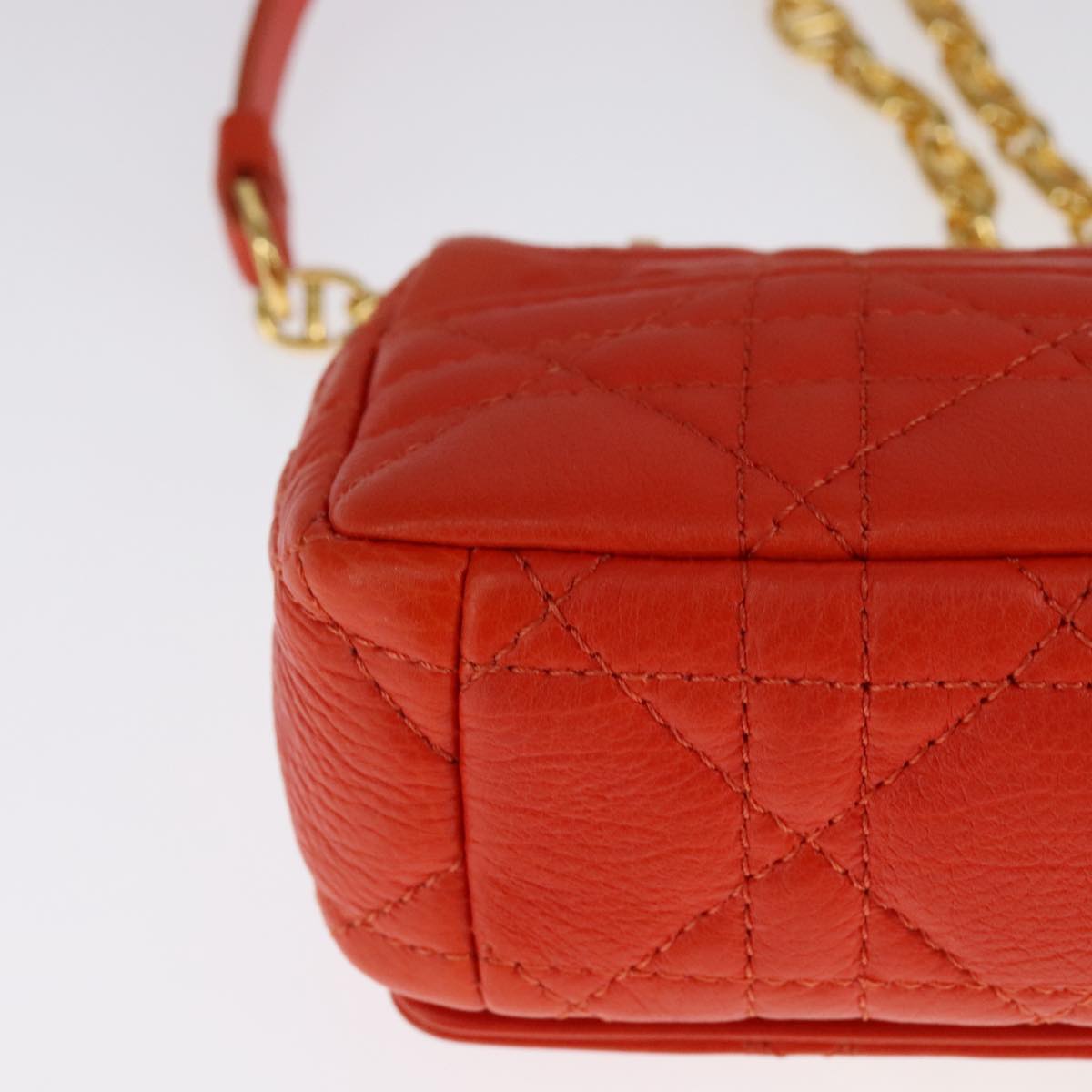 Dior Orange Leather Shoulder Bag (Pre-Owned)