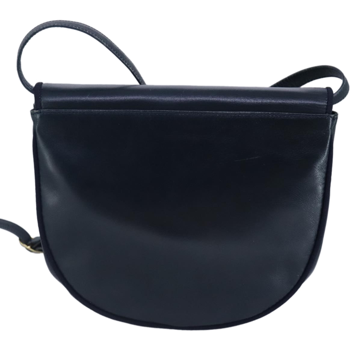 Salvatore Ferragamo Vara Navy Leather Shoulder Bag (Pre-Owned)