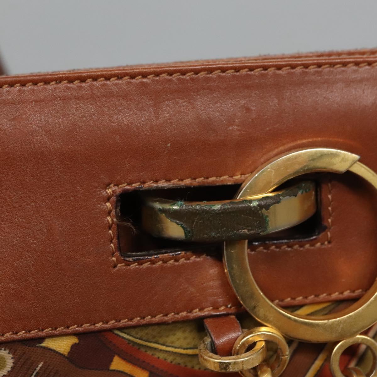 Salvatore Ferragamo Brown Canvas Shoulder Bag (Pre-Owned)