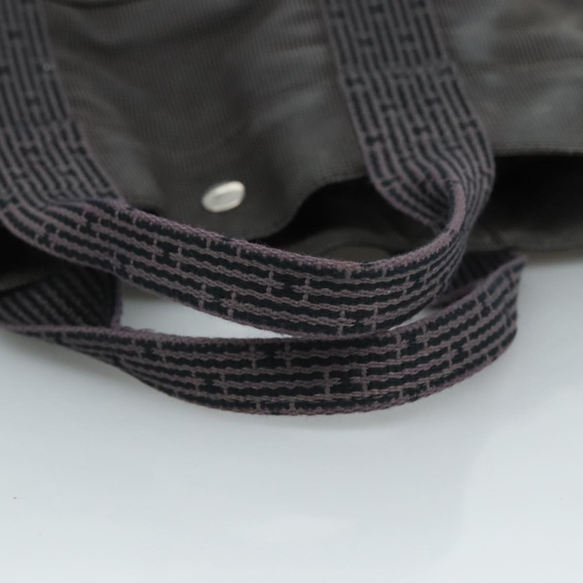 Hermès Herline Grey Canvas Tote Bag (Pre-Owned)