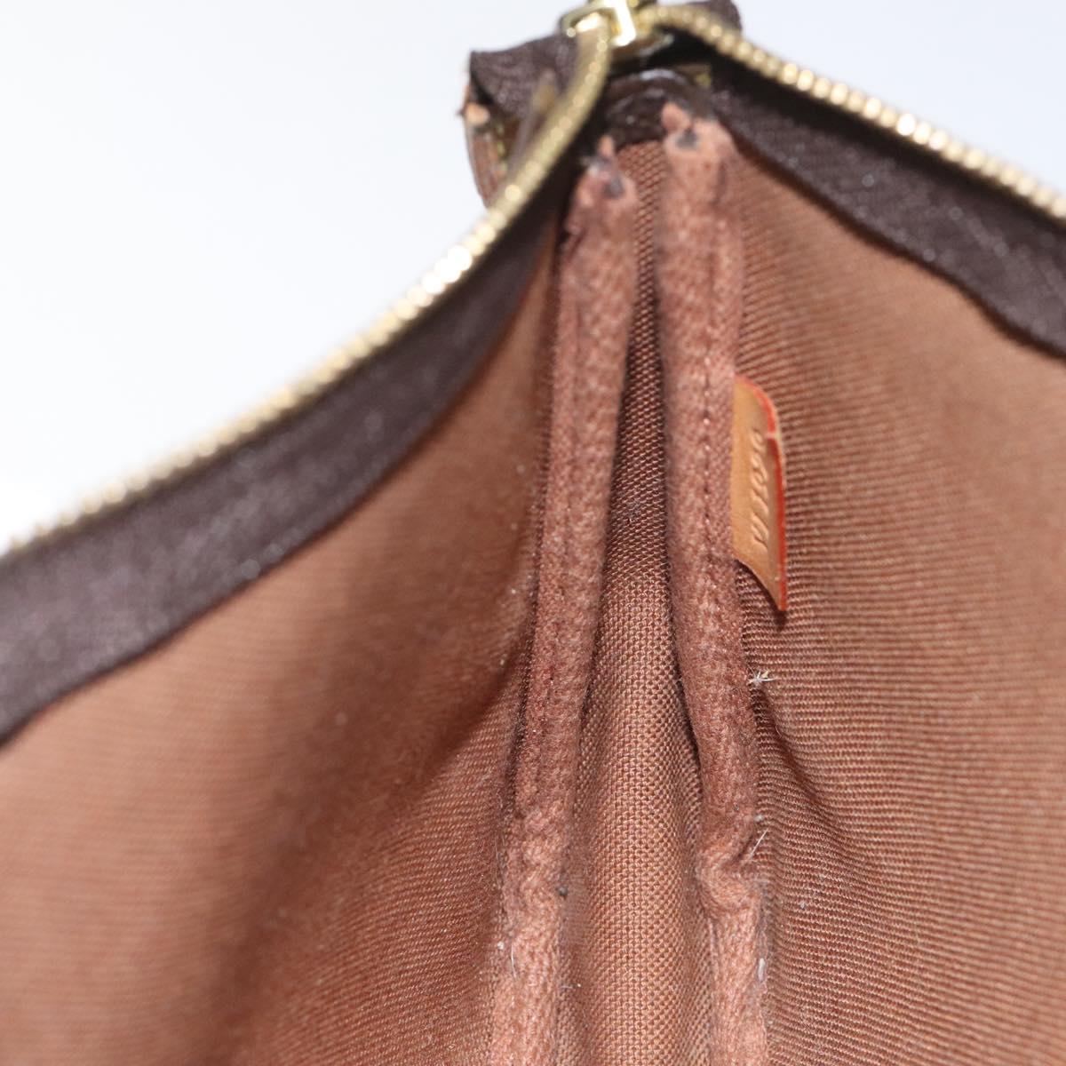 Louis Vuitton Pochette Accessoire Brown Canvas Clutch Bag (Pre-Owned)