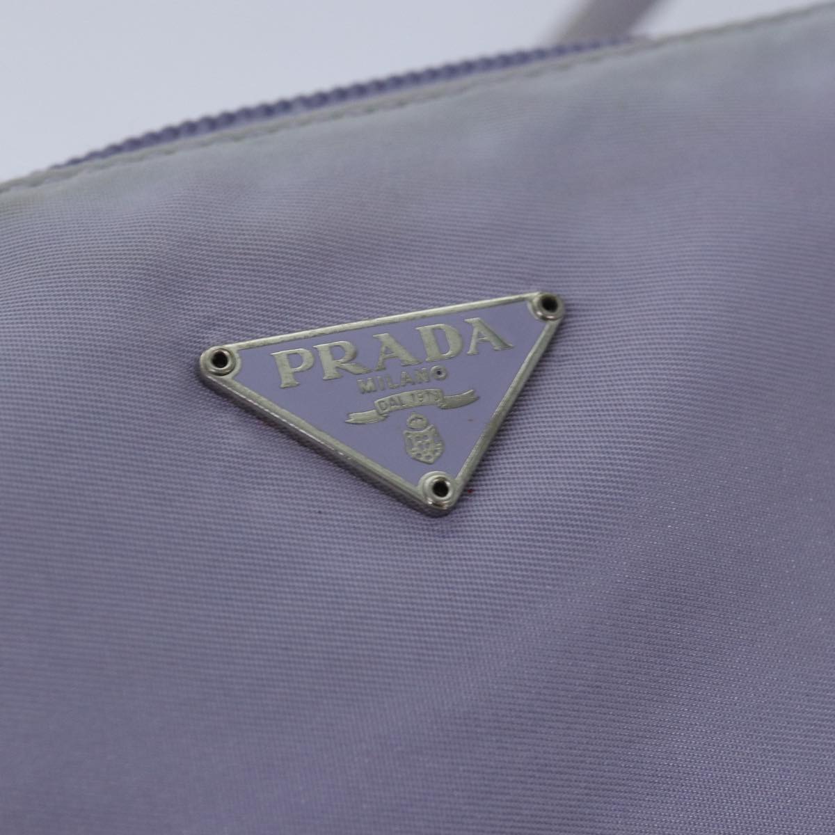 Prada Tessuto Purple Leather Clutch Bag (Pre-Owned)