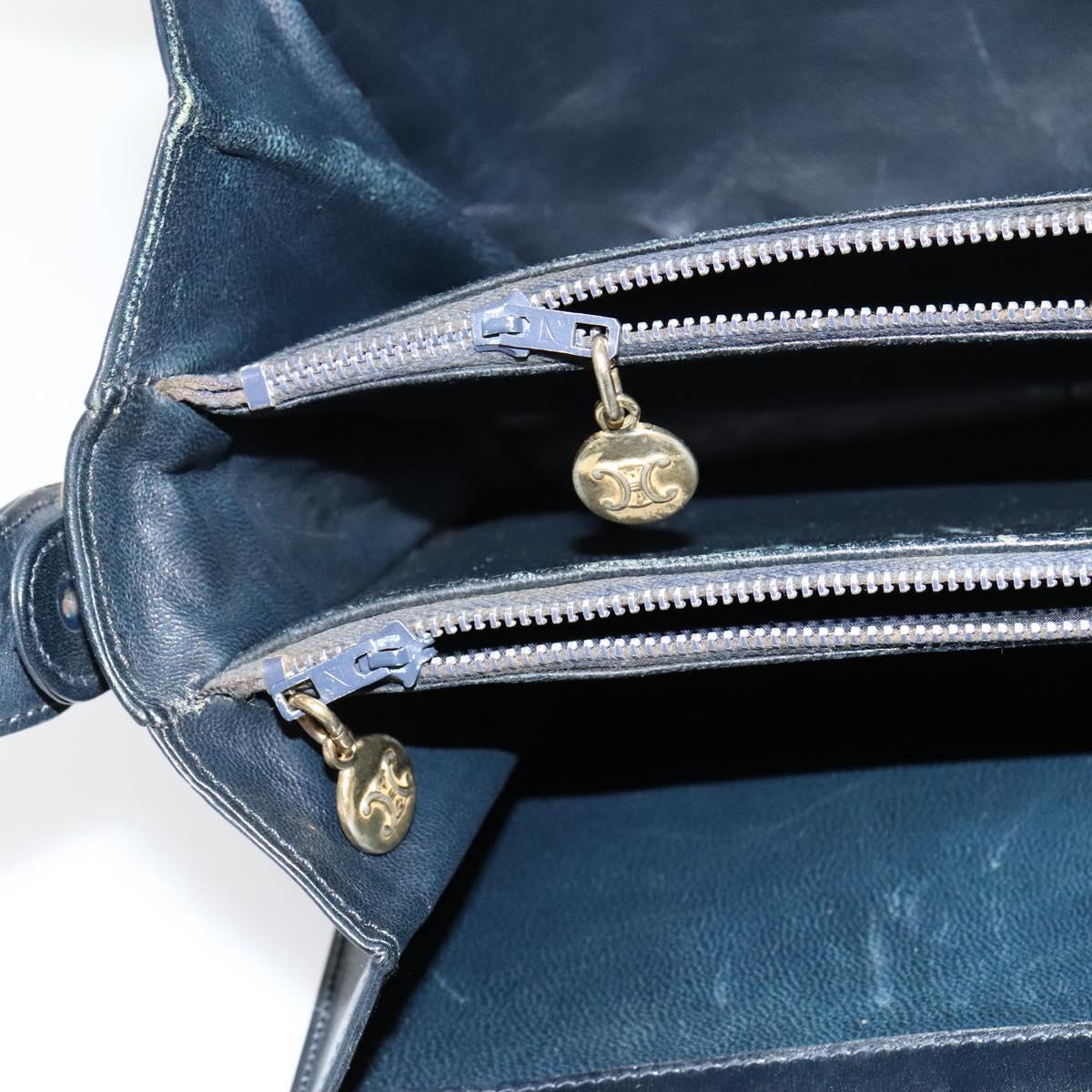 Céline Macadam Navy Canvas Shoulder Bag (Pre-Owned)