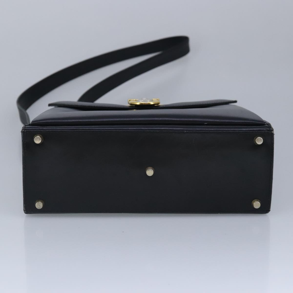 Versace Black Leather Shoulder Bag (Pre-Owned)