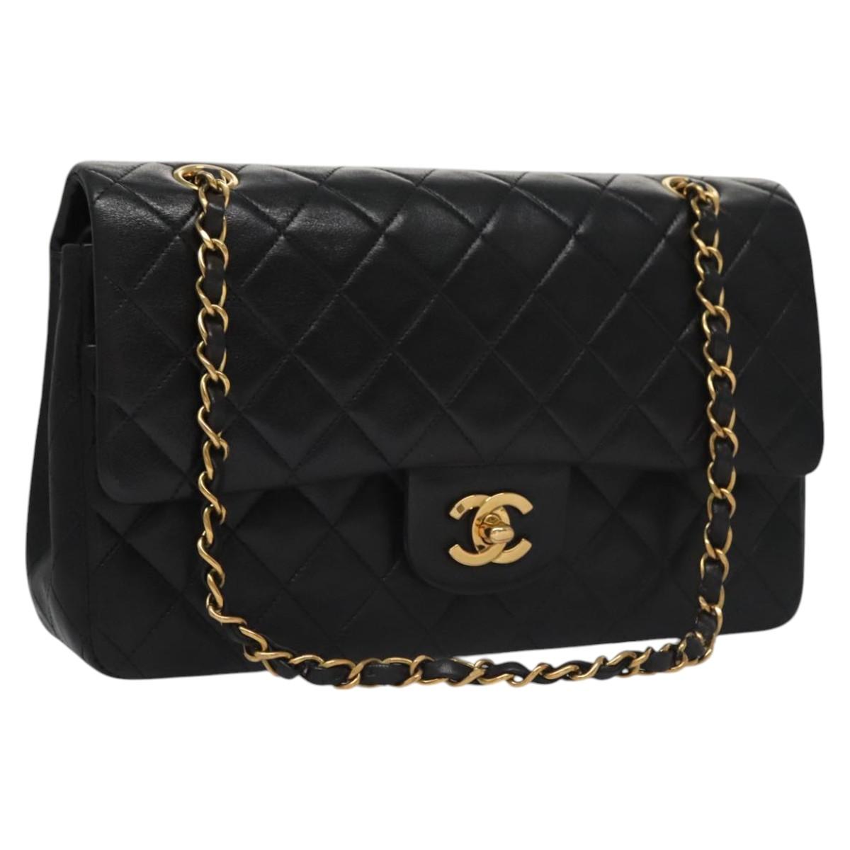 Chanel Timeless Black Leather Shoulder Bag (Pre-Owned)