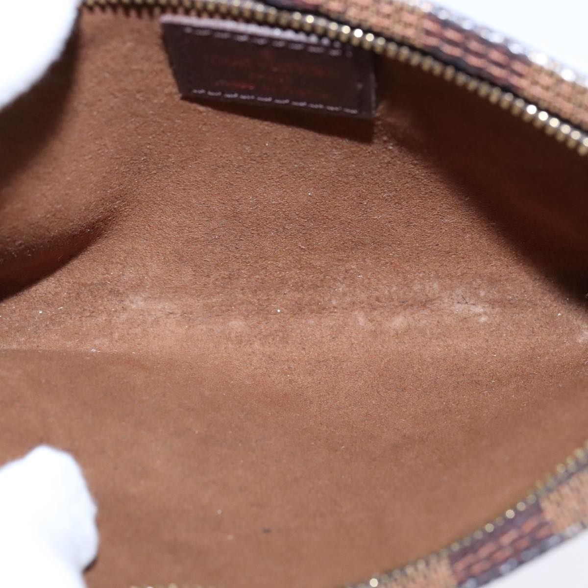 Louis Vuitton Pochette Accessoire Brown Canvas Clutch Bag (Pre-Owned)
