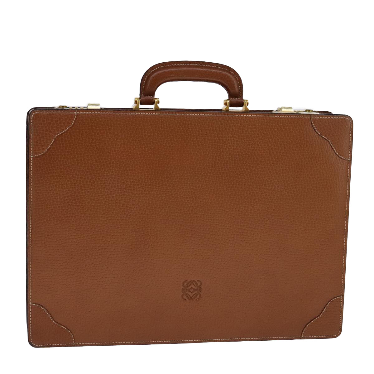 Loewe Brown Leather Briefcase Bag (Pre-Owned)