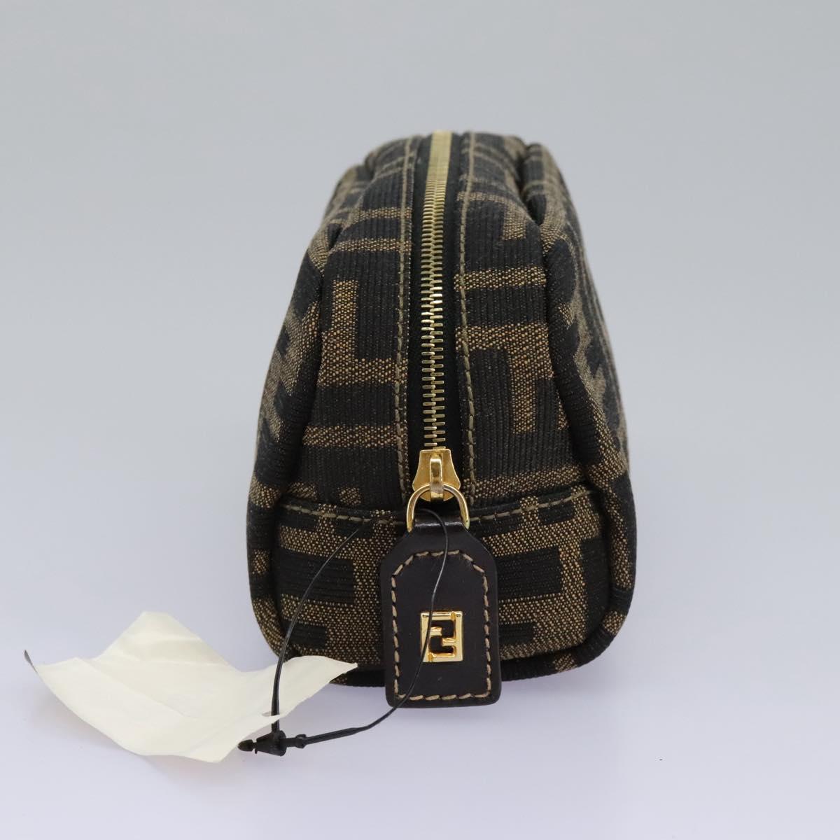 Fendi Zucca Brown Canvas Clutch Bag (Pre-Owned)