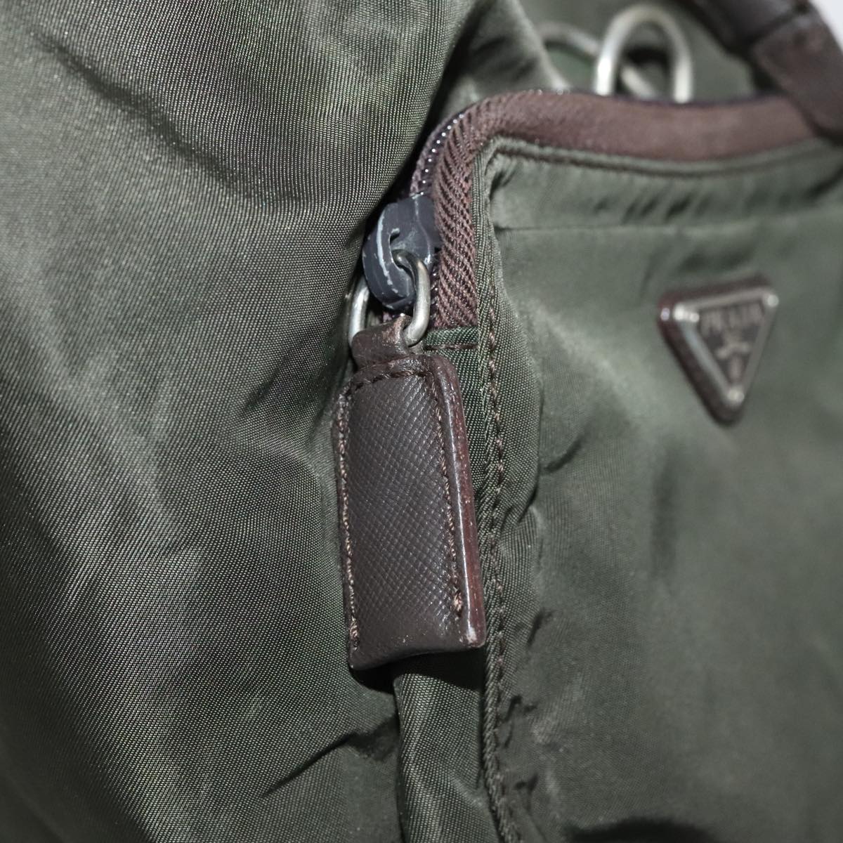 Prada Re-Nylon Khaki Canvas Backpack Bag (Pre-Owned)