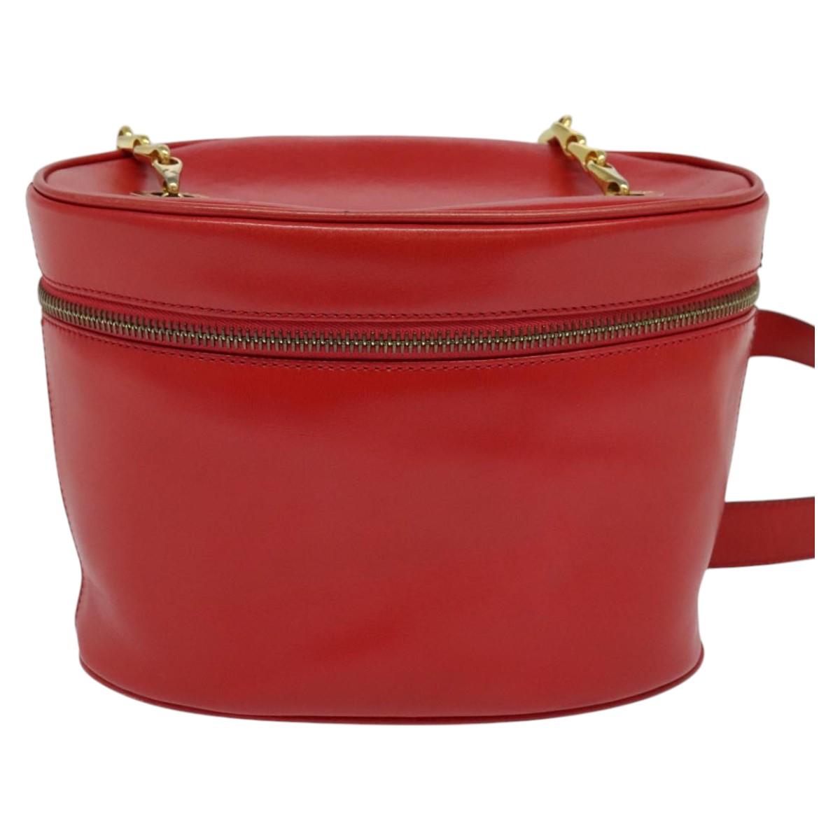 Céline Vanity Red Leather Shoulder Bag (Pre-Owned)