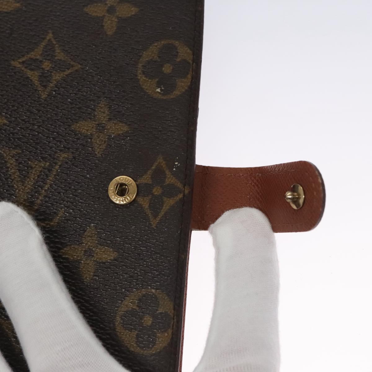 Louis Vuitton Couverture Agenda Fonctionnel Pm Brown Canvas Wallet (Pre-Owned)