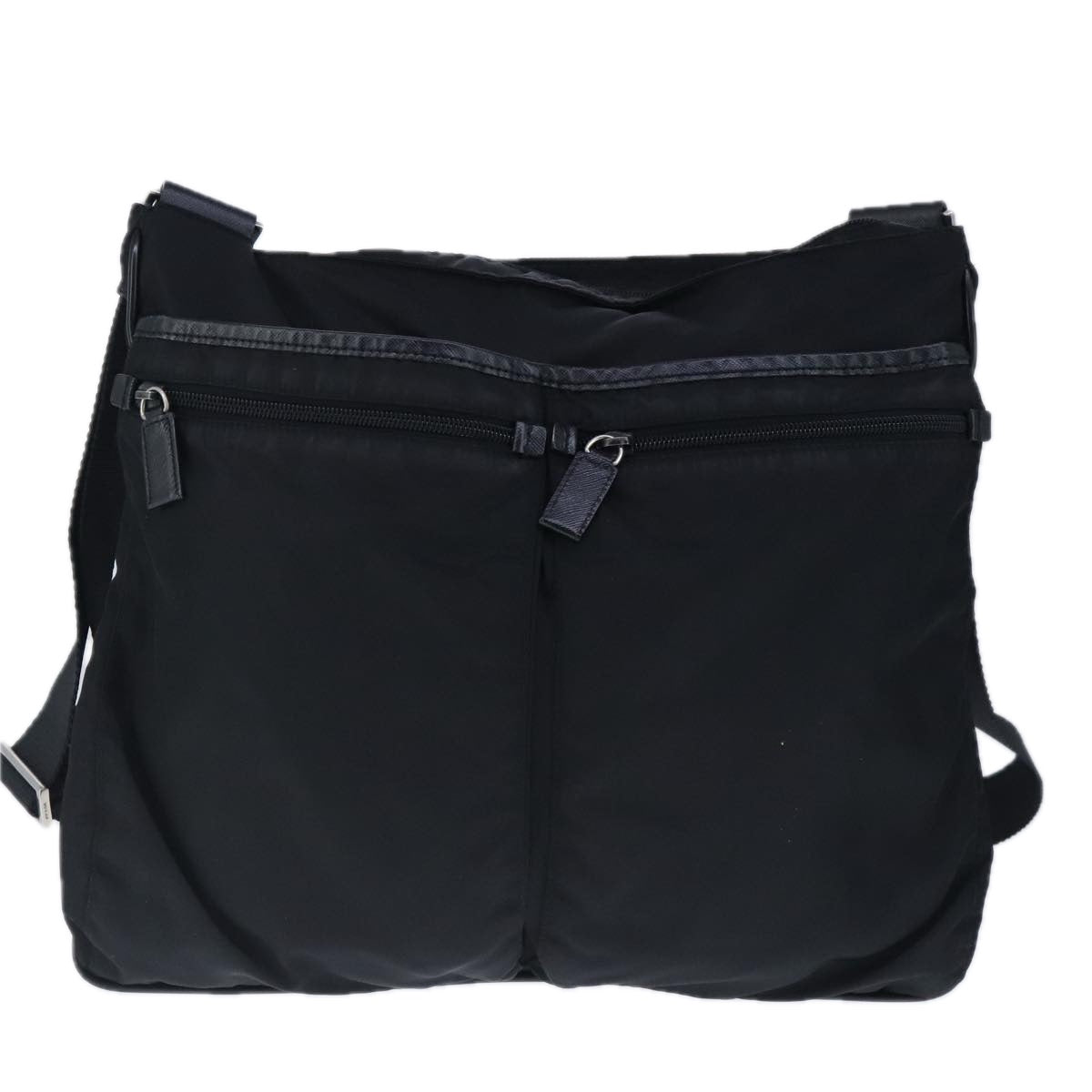 Prada Tessuto Black Synthetic Shoulder Bag (Pre-Owned)