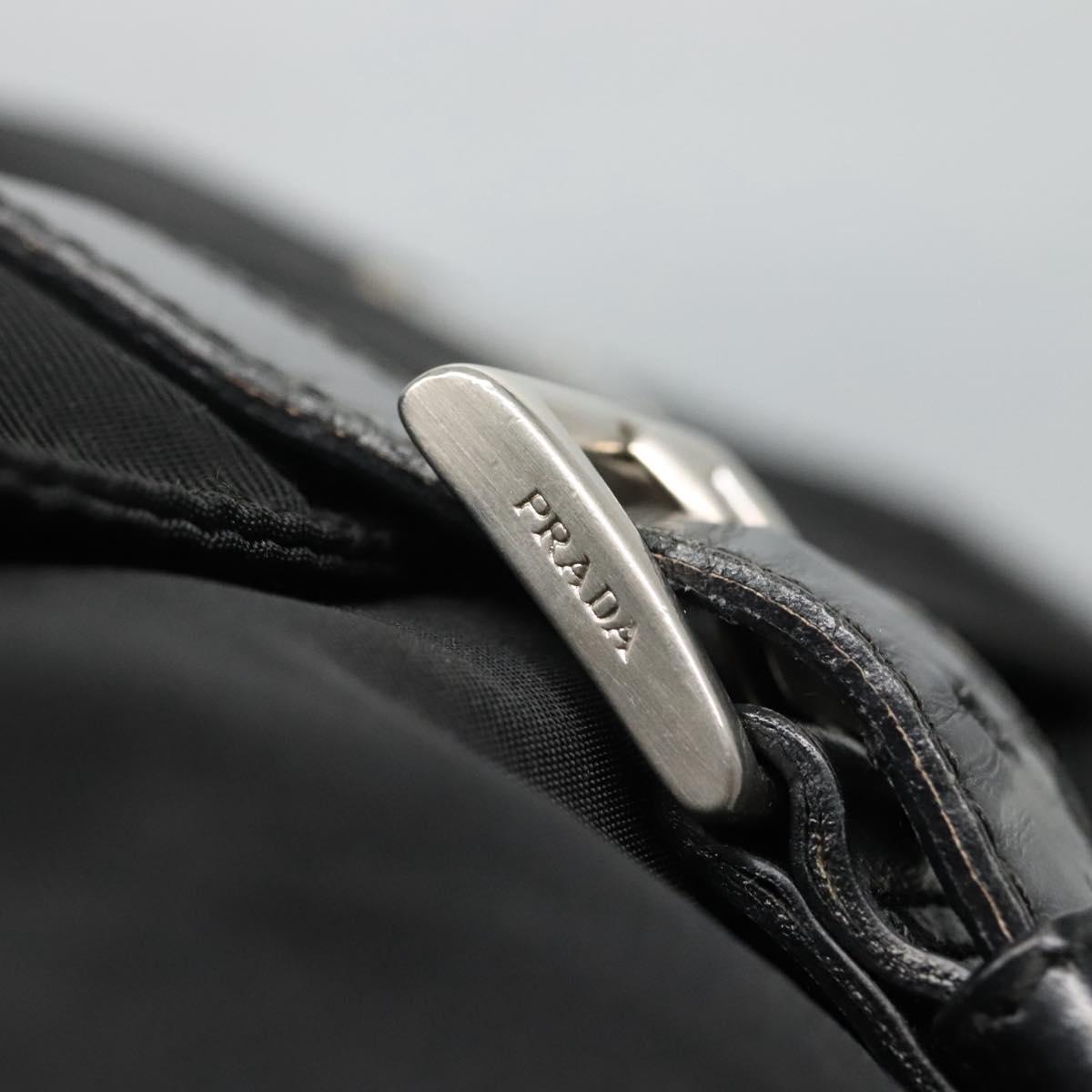 Prada Vela Black Synthetic Shoulder Bag (Pre-Owned)