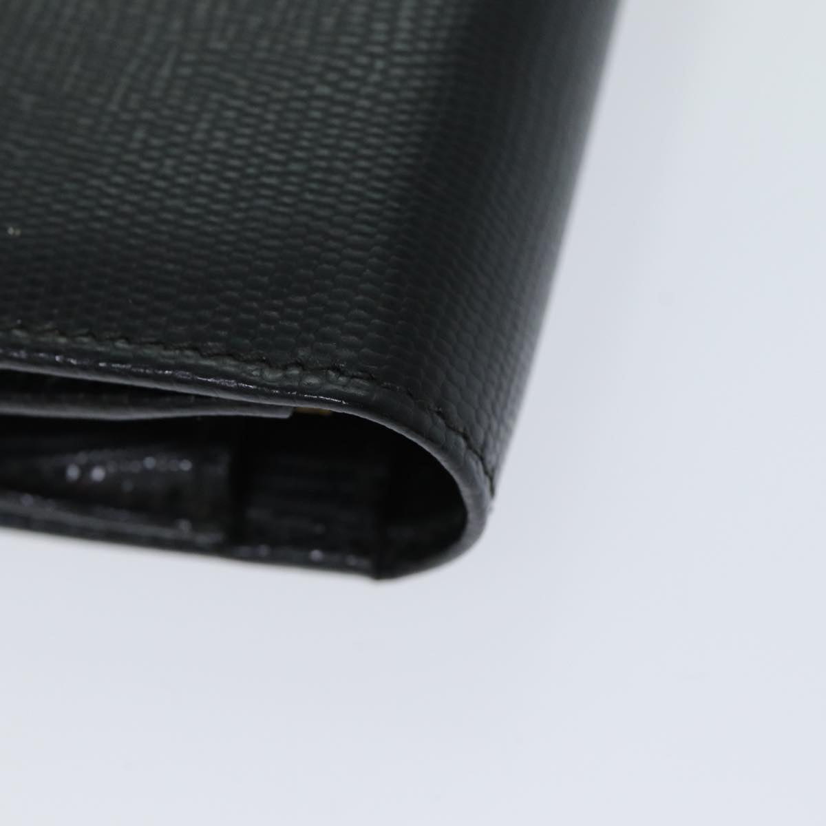 Céline Logo Du Cercle Black Leather Wallet (Pre-Owned)