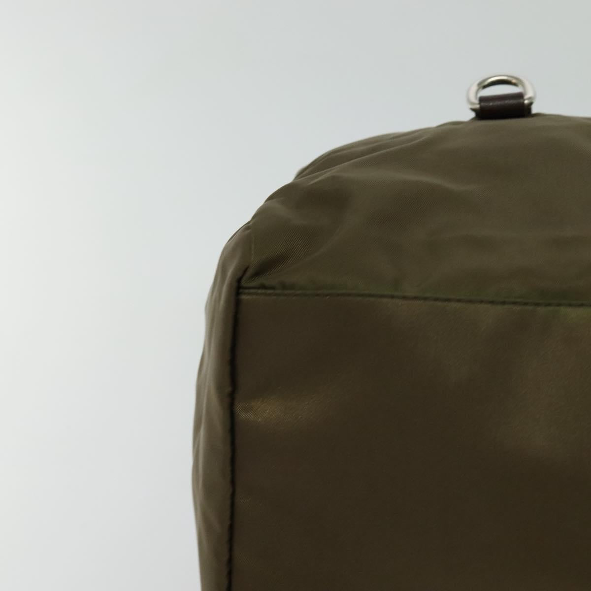 Prada Tessuto Khaki Synthetic Travel Bag (Pre-Owned)