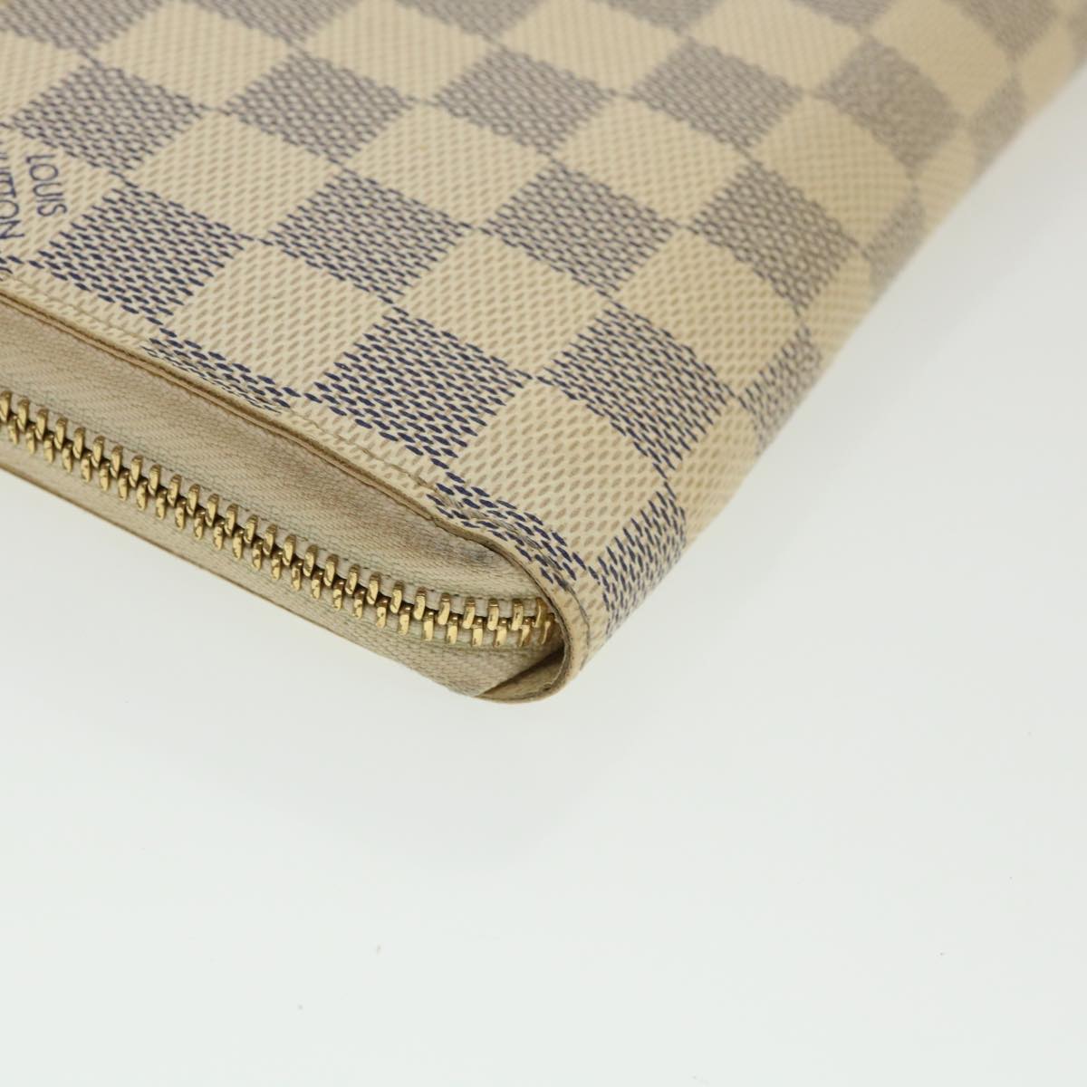 Louis Vuitton Zippy Wallet Turquoise Canvas Wallet (Pre-Owned)