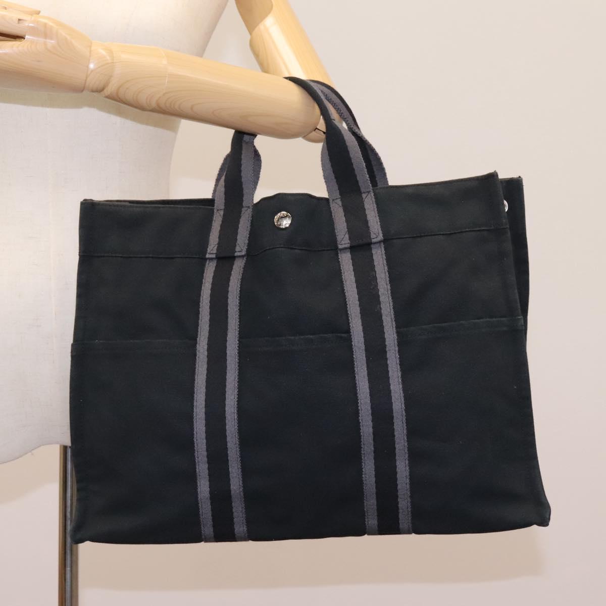 Hermès Toto Black Canvas Tote Bag (Pre-Owned)