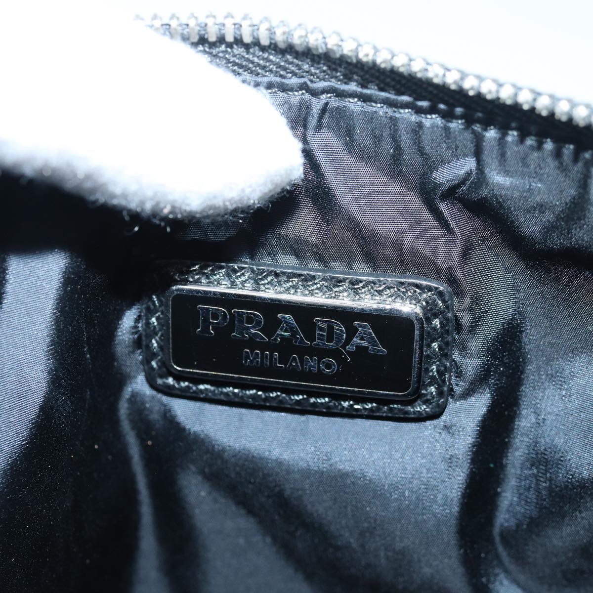Prada Black Synthetic Clutch Bag (Pre-Owned)