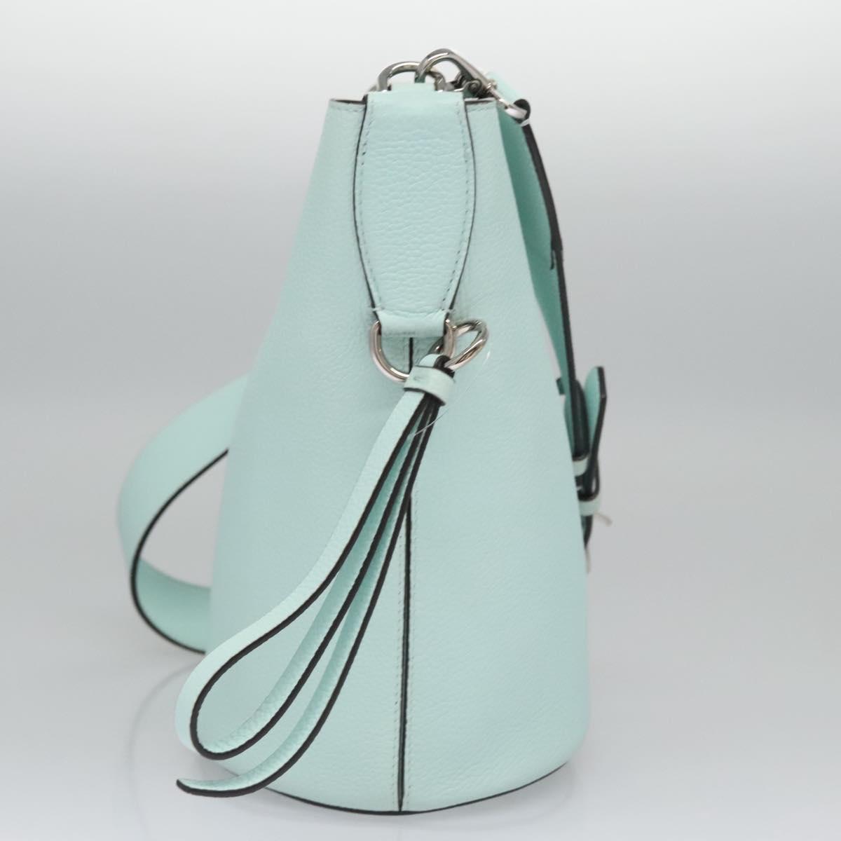 Salvatore Ferragamo Gancini Green Leather Shoulder Bag (Pre-Owned)