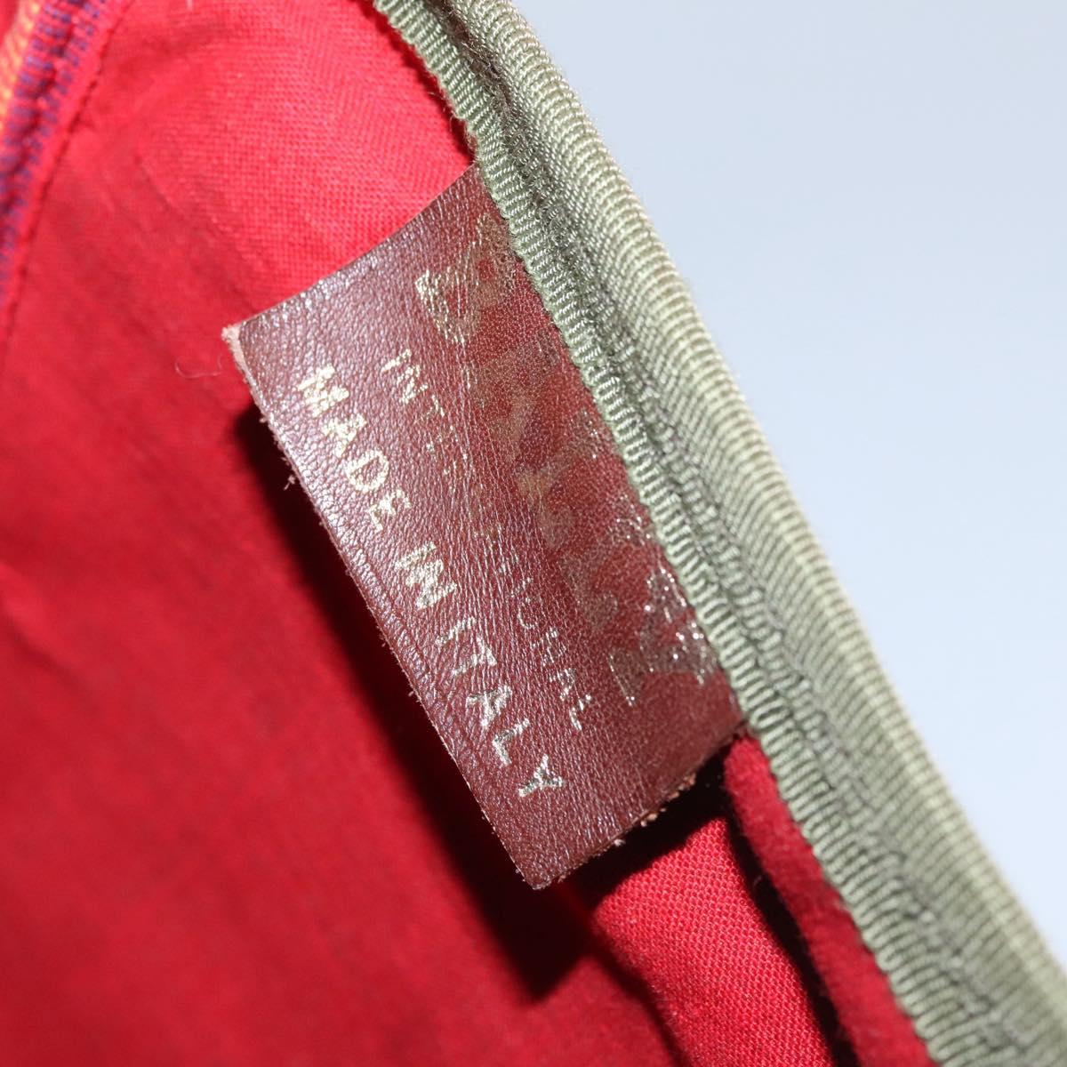 Bally Blue Canvas Handbag (Pre-Owned)