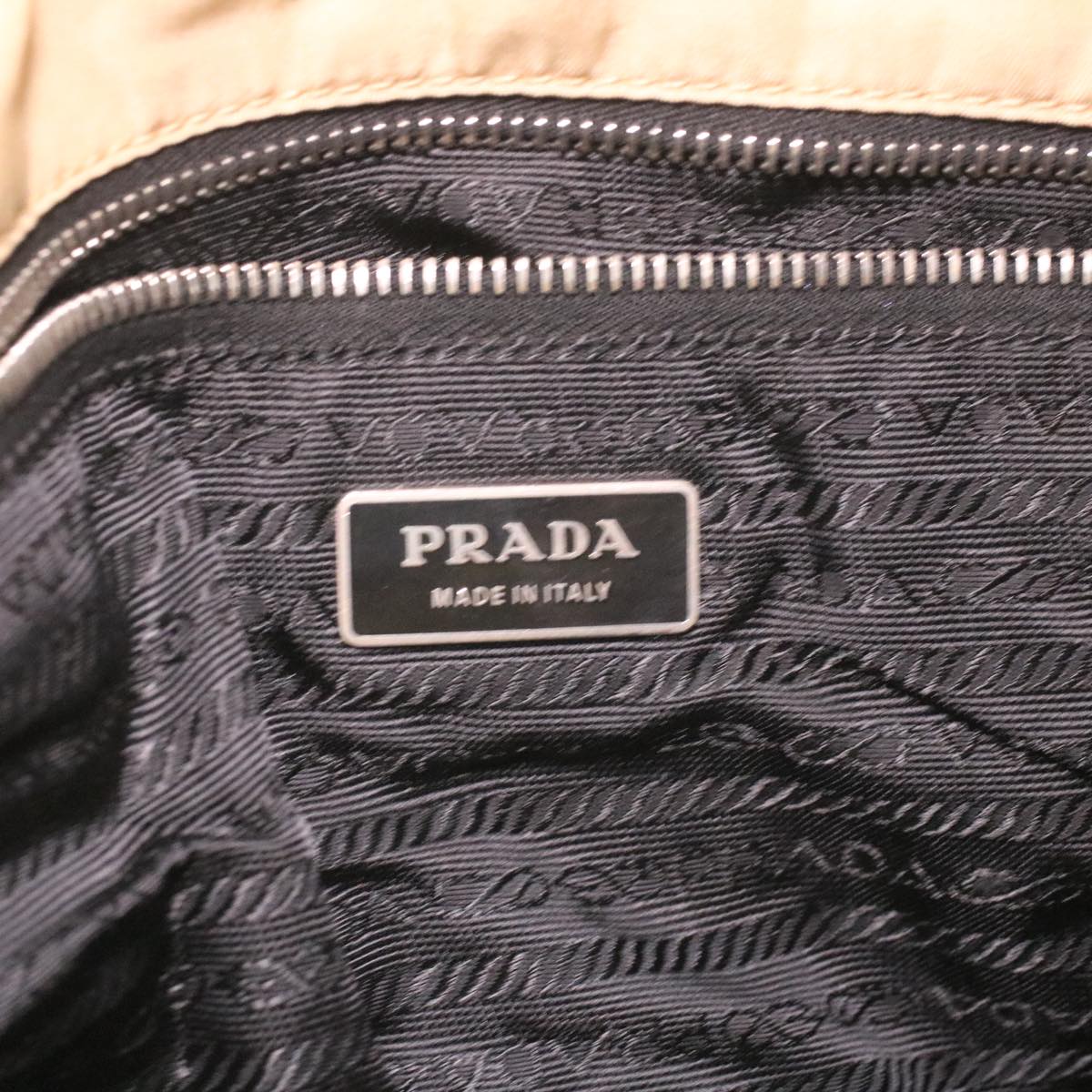 Prada Beige Canvas Handbag (Pre-Owned)