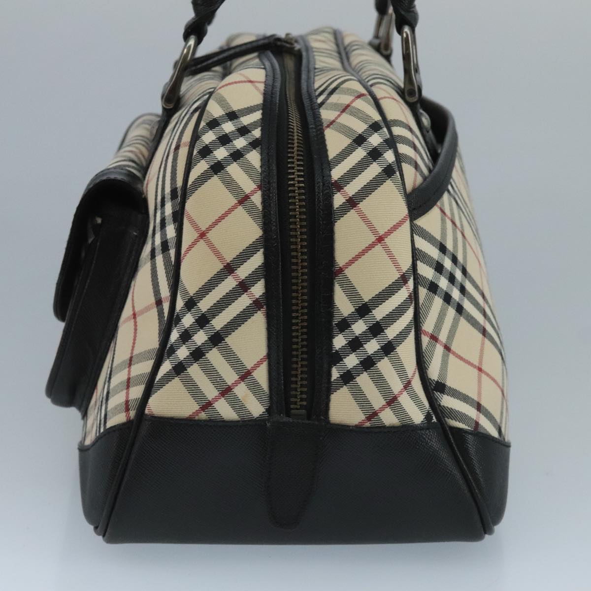 Burberry Nova Check Beige Canvas Shoulder Bag (Pre-Owned)