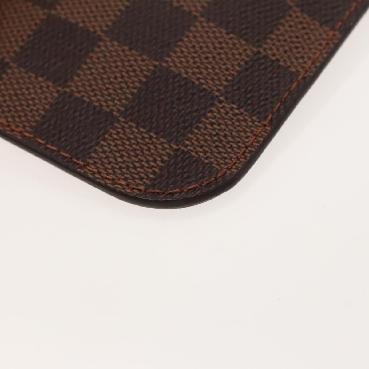 Louis Vuitton Neverfull Pouch Brown Canvas Clutch Bag (Pre-Owned)