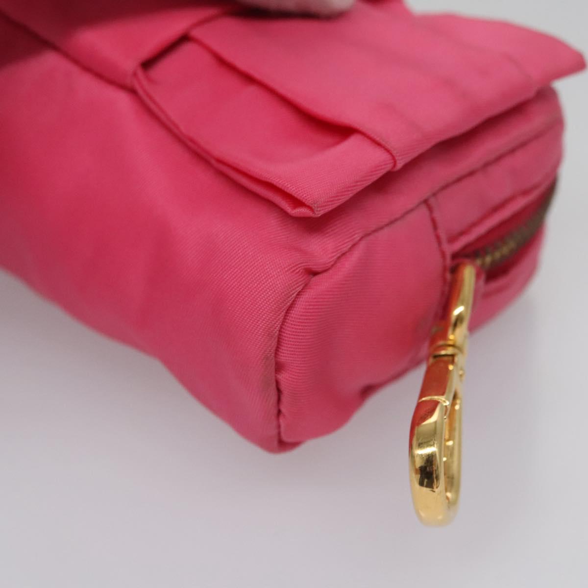 Prada Ribbon Pink Synthetic Clutch Bag (Pre-Owned)