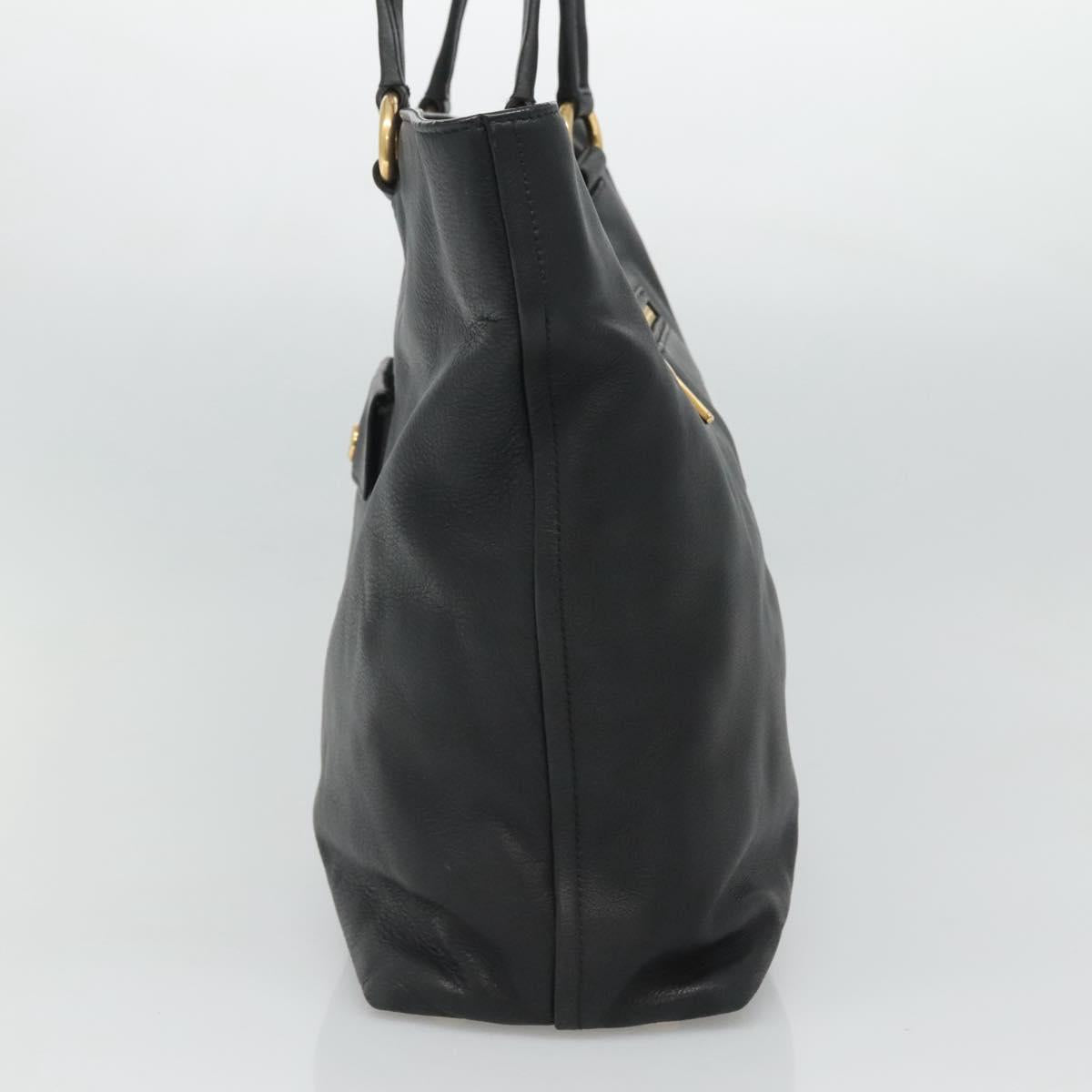 Prada Vitello Black Leather Tote Bag (Pre-Owned)