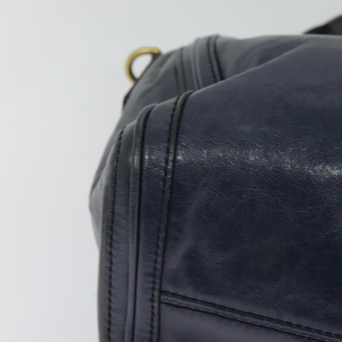 MCM Navy Leather Handbag (Pre-Owned)
