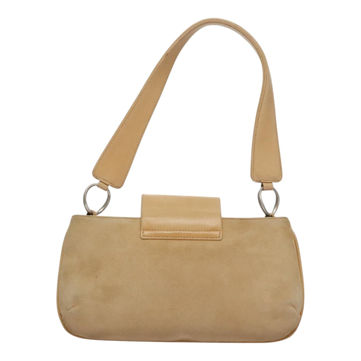 Chanel Chocolate Bar Beige Suede Shoulder Bag (Pre-Owned)