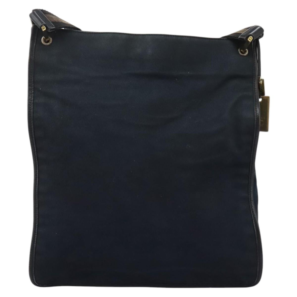 Gucci Navy Canvas Shoulder Bag (Pre-Owned)