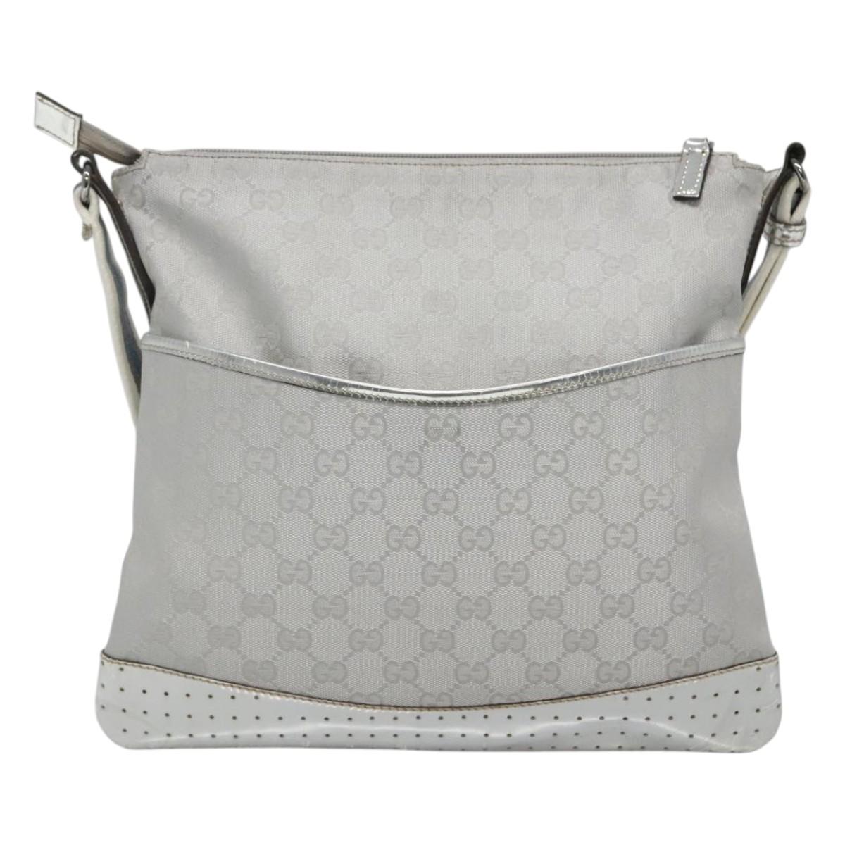 Gucci Gg Canvas Grey Canvas Shoulder Bag (Pre-Owned)