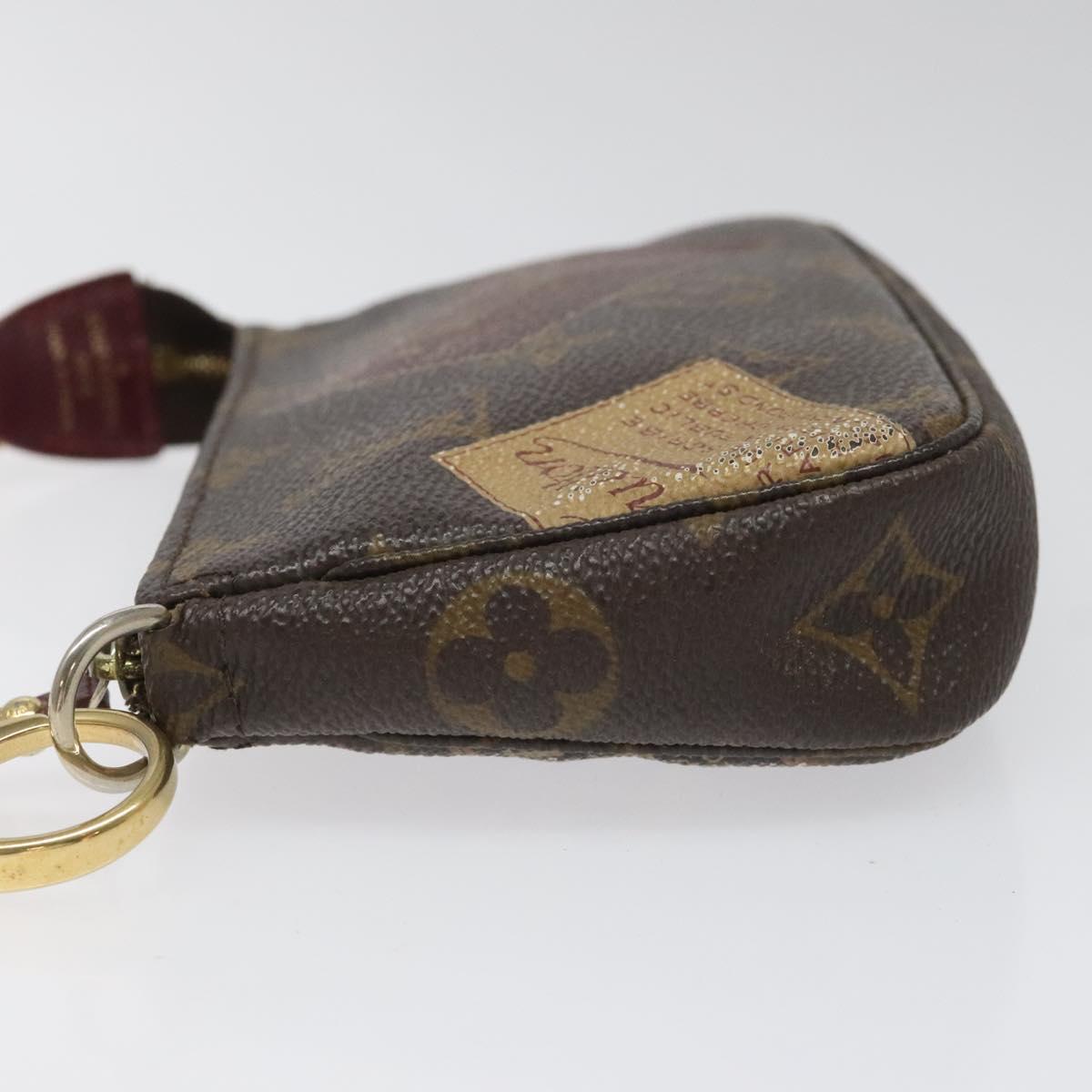 Louis Vuitton Mini Pochette Accessoires Brown Canvas Clutch Bag (Pre-Owned)